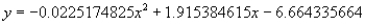 <strong>The fuel efficiency, in miles per gallon, for a certain midsize car at various speeds, in miles per hour, is given in the table below. Find a quadratic model for these data.</strong> A) B) C) D) E)
