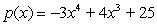 Describe the right-hand and the left-hand behavior of the graph of   A)  Because the degree is even and the leading coefficient is negative, the graph falls to the left and falls to the right. B)  Because the degree is even and the leading coefficient is negative, the graph rises to the left and falls to the right. C)  Because the degree is even and the leading coefficient is negative, the graph falls to the left and rises to the right. D)  Because the degree is even and the leading coefficient is negative, the graph rises to the left and rises to the right. E)  Because the degree is odd and the leading coefficient is negative, the graph rises to the left and rises to the right.