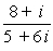 Simplify   and write the answer in standard form. A)    B)    C)    D)    E)   