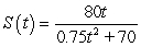 A music company expects that the monthly sales S, in thousands, of a new music CD it has produced will be closely approximated by   where t is the number of months after the CD is released.Find the monthly sales the company expects 7 months after the CD is released.Round to the nearest 100 CDs. A)  4400 CDs B)  5000 CDs C)  4600 CDs D)  5200 CDs E)  5500 CDs