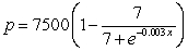 The demand function for a home theater system is given by    a) Find the price p for a demand of x=200 units. b) Find the price p for a demand of x=900 units. c) Use a graphing utility to graph the demand function. d) Use the graph from part (c)  to approximate the demand when the price is $400.  A)   B)   C)   D)   E)  