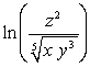 Expand the logarithmic expression   Assume all variable expressions represent positive real numbers. A)    B)    C)    D)    E)   