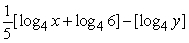 Condense the expression   to the logarithm of a single term. A)    B)    C)    D)    E)   