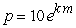 A stock analyst attempts to express the price p of a share of XYZ stock as an exponentially increasing function of the time since XYZ's initial public offering (IPO) :   , where m is the number of months since the IPO.The price of a share was $10.00 at the time of the IPO and $13.60 four months after the IPO.What is the approximate value of k? Round to the nearest thousandth. A)  0.653 per month B)  0.077 per month C)  3.400 per month D)  1.224 per month E)  13.009 per month
