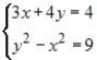 Solve the system graphically.     A)      B)      C)      D)      E)     