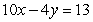 Solve the system of equations below by the substitution method.     A)    B)    C)    D)    E)  no solution