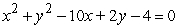 <strong>Find the equation of the circle that passes through the points </strong> A) B) C) D) E)