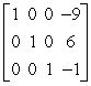 Write the matrix in reduced row-echelon form.   A)    B)    C)    D)    E)   