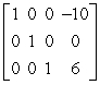 Write the matrix in reduced row-echelon form.   A)    B)    C)    D)    E)   