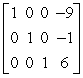Write the matrix in reduced row-echelon form.   A)    B)    C)    D)    E)   