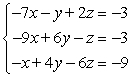 Write the augmented matrix of the system of equations below.   A)    B)    C)    D)    E)   