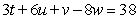 Solve the system of equations below by the Gaussian elimination method:       A)    B)    C)    D)    E)  no solution