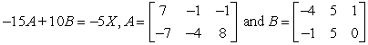 Solve for X in the equation given.   A)    B)    C)    D)    E)  not possible