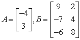 If possible, find AB.   A)    B)    C)    D)    E)  not possible
