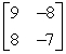 Find A<sup>2</sup>.(Note: A<sup>2</sup> = AA.)    A)    B)    C)    D)    E)  not possible