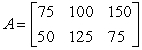 <strong>A fruit grower raises apples and peaches, which are shipped to three different outlets.The number of units of each fruit that is shipped to each outlet is shown in the matrix where the first row contains the data for the number of apples shipped, the second row contains the data for the number of peaches shipped, and the columns correspond to outlets X, Y, and Z respectively.The profit per unit of apples is $4.50 and the profit per unit of peaches is $5.00.Organize the profits per unit in a matrix Compute to find the profits from both crops at outlet </strong> A) $1075.00 B) $587.50 C) $500.00 D) $1050.00 E) $1575.00