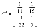 Given matrix   Find   the inverse matrix. A)    B)    C)    D)    E)   