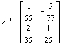 Given matrix   Find   the inverse matrix. A)    B)    C)    D)    E)   