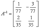 Given matrix   Find   the inverse matrix. A)    B)    C)    D)    E)   