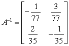Given matrix   Find   the inverse matrix. A)    B)    C)    D)    E)   