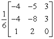 Use the matrix capabilities of a graphing utility to find the inverse of the matrix   (if it exists) . A)    B)    C)    D)    E)  does not exist