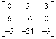 Find the determinant of   A)    B)    C)    D)    E)   