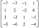 Find the determinant of the matrix below.Expand by cofactors on the row or column that appears to make the computations easiest.   A)  -20 B)  -216 C)  120 D)  456 E)  180