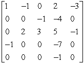 Use the matrix capabilities of a graphing utility to find the determinant of the matrix   A)    B)    C)    D)    E)   