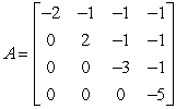 Which of the following   upper triangular matrices has a determinant equal to 16.           A)  matrix D B)  matrix B C)  matrix A D)  matrix C E)  matrix E