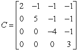 Which of the following   upper triangular matrices has a determinant equal to 16.           A)  matrix D B)  matrix B C)  matrix A D)  matrix C E)  matrix E