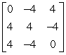 Write a cryptogram for the message  TWO IF BY LAND  using the matrix   Show all your work.