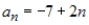 Match the arithmetic sequence with its graph from the choices below.   A)    B)    C)    D)    E)   