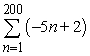 Find the partial sum.   A)  -100,098 B)  -99,102 C)  -100,900 D)  -101,103 E)  -100,100