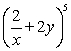 Use the Binomial Theorem to expand the expression.Simplify your answer.   A)    B)    C)    D)    E)   