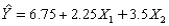 In the multiple regression model   we interpret X<sub>1</sub> as follows: holding X<sub>2</sub> constant,if X<sub>1 </sub>increases by 1 unit,then the expected value of Y will increase by 9 units.
