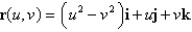 Find an equation of the tangent plane to the parametric surface represented by r at the specified point.   ;  