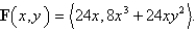 A particle starts at the point   ,moves along the x-axis to (3,0) and then along the semicircle   to the starting point.Use Green's Theorem to find the work done on this particle by the force field   A)    B)    C)    D)  0 E)   