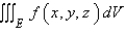 Express the integral as an iterated integral of the form   where E is the solid bounded by the surfaces    