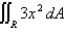 Evaluate the double integral   ,where   is the region bounded by the graphs of   and   .