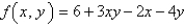 Find the absolute minimum value of the function   on the set D.D is the region bounded by the parabola   and the line   A)  0 B)    C)    D)    E)  30