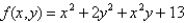Find and classify the relative extrema and saddle points of the function   .