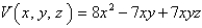 Suppose that over a certain region of space the electrical potential V is given by   . Find the rate of change of the potential at   in the direction of the vector   . A)  44 B)    C)    D)  -2.91 E)  20