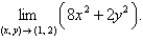 Find the limit   A)  34 B)  16 C)  80 D)  260