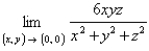 Use spherical coordinates to find the limit.  