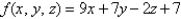 Describe the level surfaces of the function   .