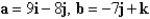 Calculate the angle between a and b (correct to the nearest degree) .   A)    B)    C)    D)    E)  None of these