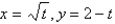 Select the curve by using the parametric equations to plot the points.   A)    B)    C)    D)    E)   
