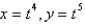 Select the curve by using the parametric equations to plot the points.   A)    B)    C)    D)    E)   