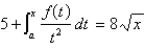 Find a function   such that   for x > 0 and some number a.
