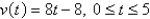 The velocity function (in meters per second) is given for a particle moving along a line.Find the distance traveled by the particle during the given time interval.   A)  68 m B)  100 m C)  64 m D)  36 m E)  72 m